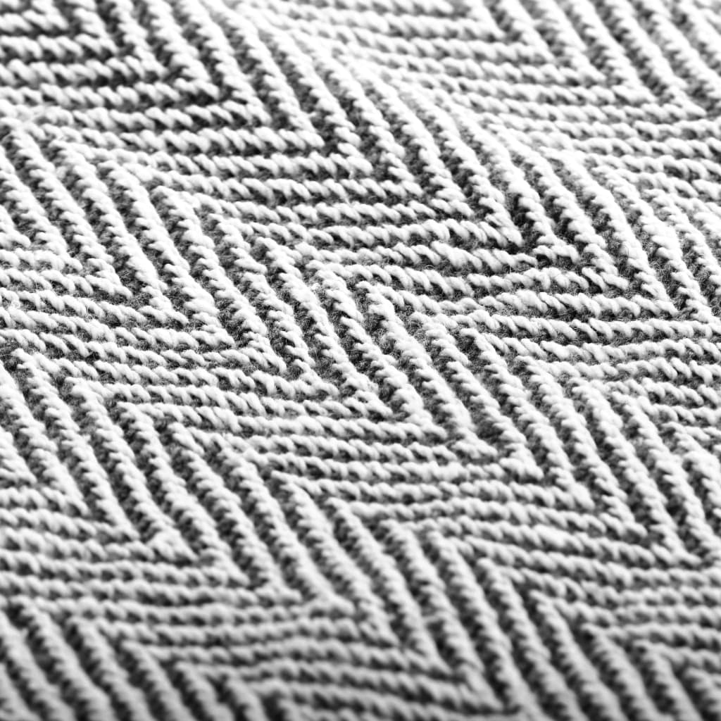 vidaXL Cuvertură de pat, bumbac, bleumarin, 160x210 cm vidaXL Cuvertură de pat, bumbac, bleumarin, 160x210 cm