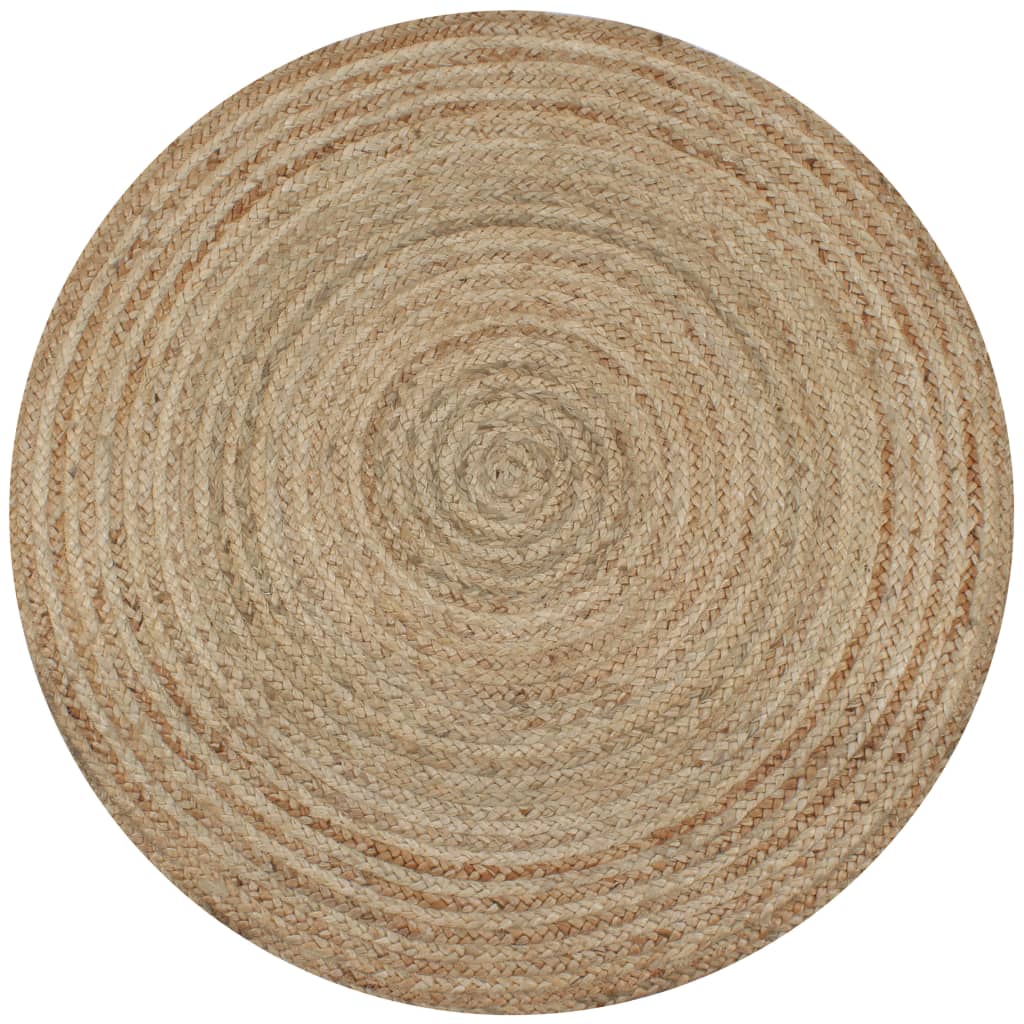 vidaXL Covor din iută împletită, 120 cm, rotund vidaXL Covor din iută împletită, 120 cm, rotund