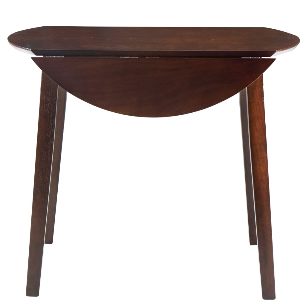 vidaXL Masă de bucătărie extensibilă, rotund, MDF, maro