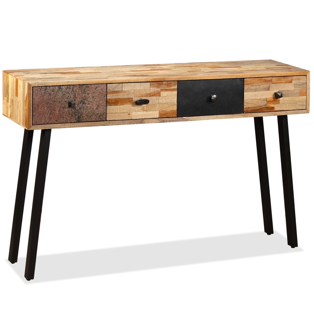 vidaXL Masă consolă Lemn masiv de tec reciclat 120x30x76 cm vidaXL Masă consolă Lemn masiv de tec reciclat 120x30x76 cm
