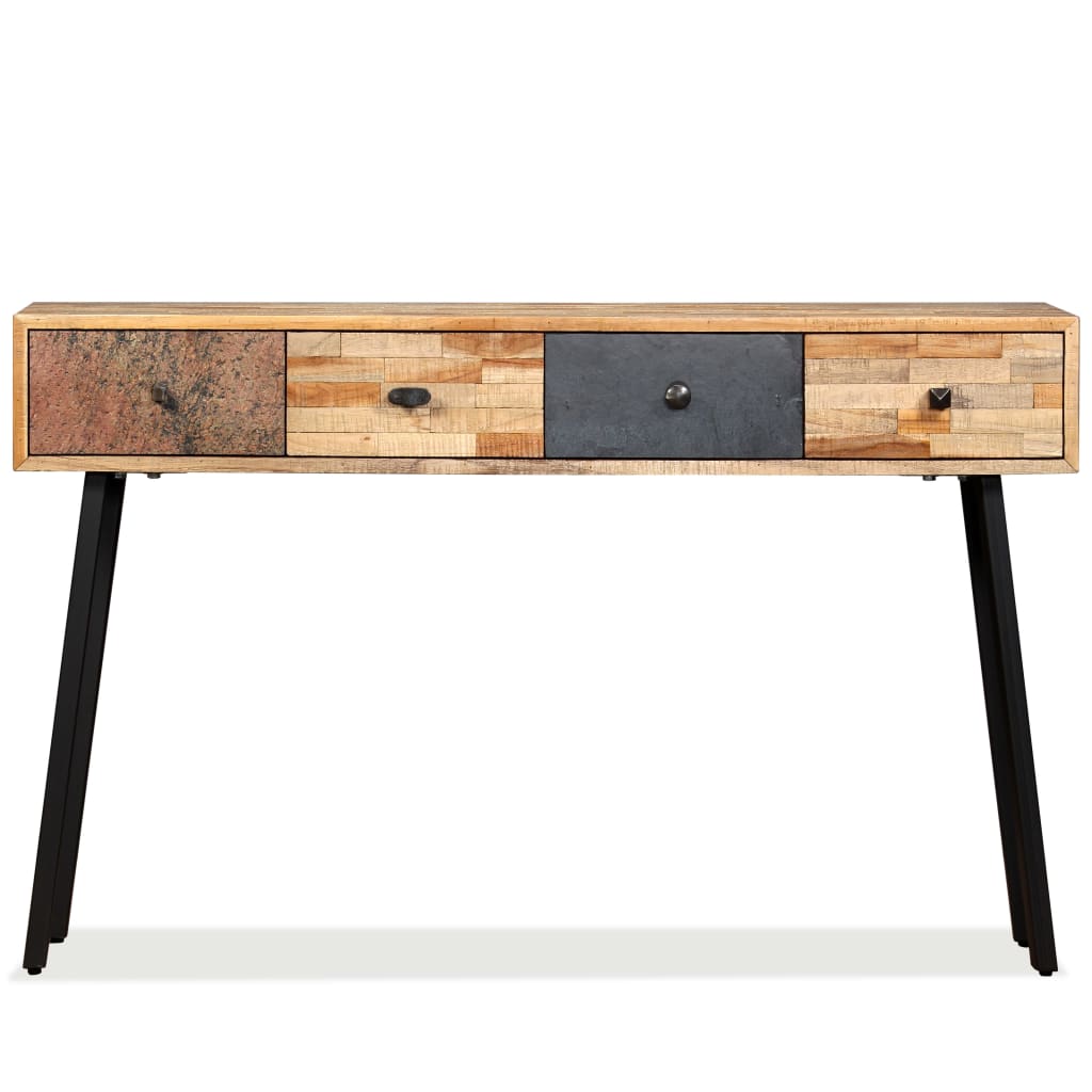 vidaXL Masă consolă Lemn masiv de tec reciclat 120x30x76 cm vidaXL Masă consolă Lemn masiv de tec reciclat 120x30x76 cm