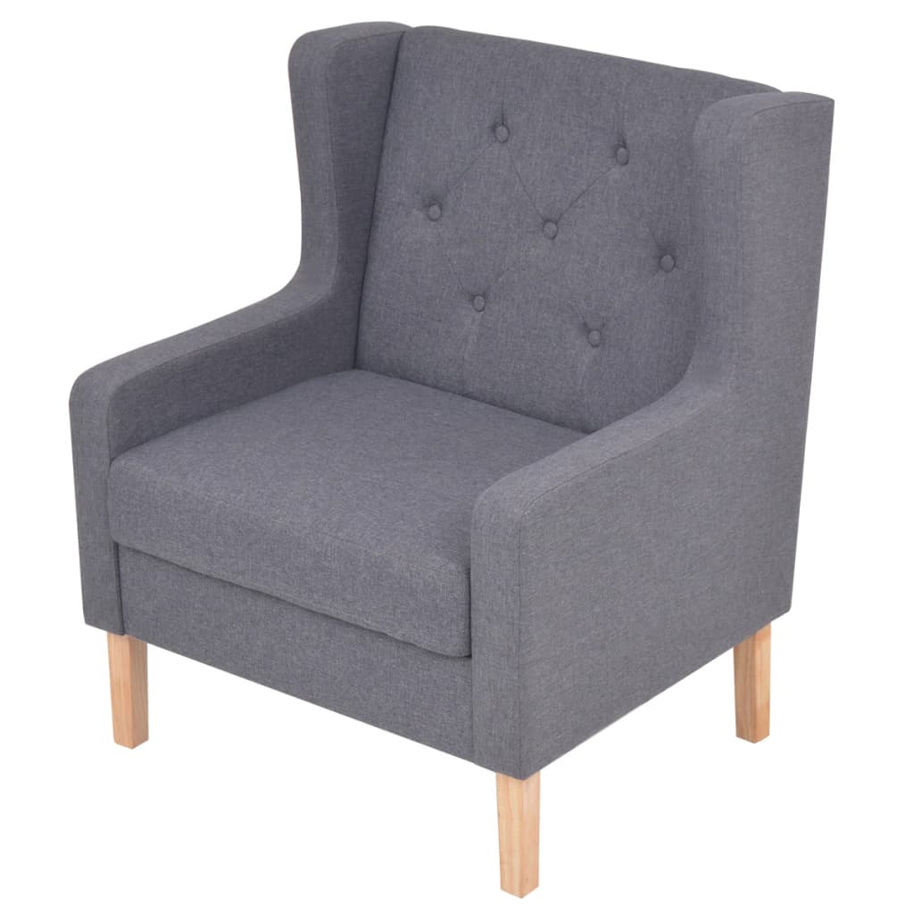 vidaXL Fotoliu, gri, material textil
