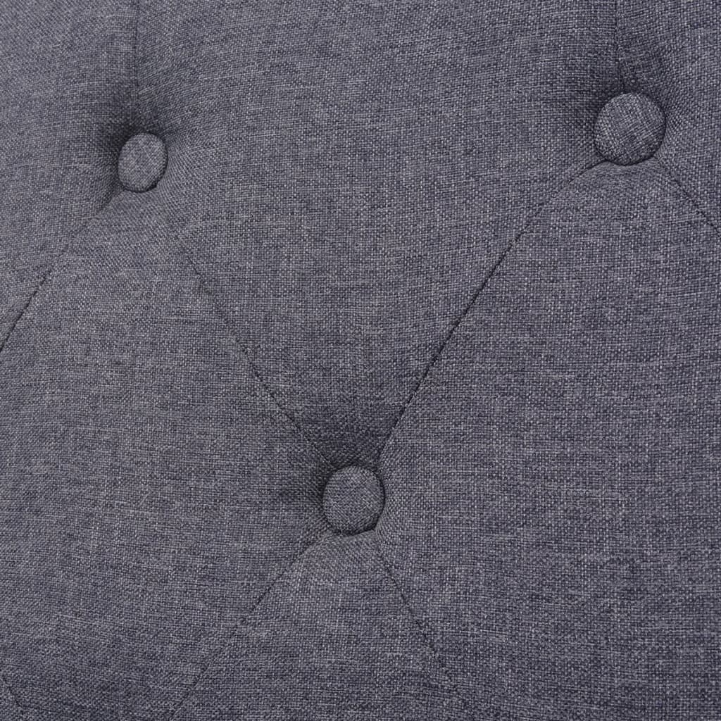 vidaXL Canapea cu 2 locuri, material textil, gri