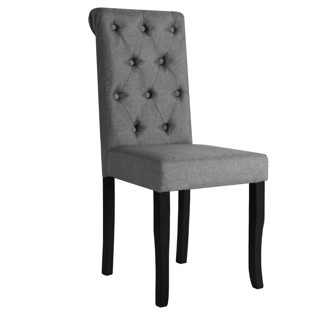 vidaXL Scaune de bucătărie pivotante, 4 buc., gri închis, textil vidaXL Scaune de bucătărie pivotante, 4 buc., gri închis, textil