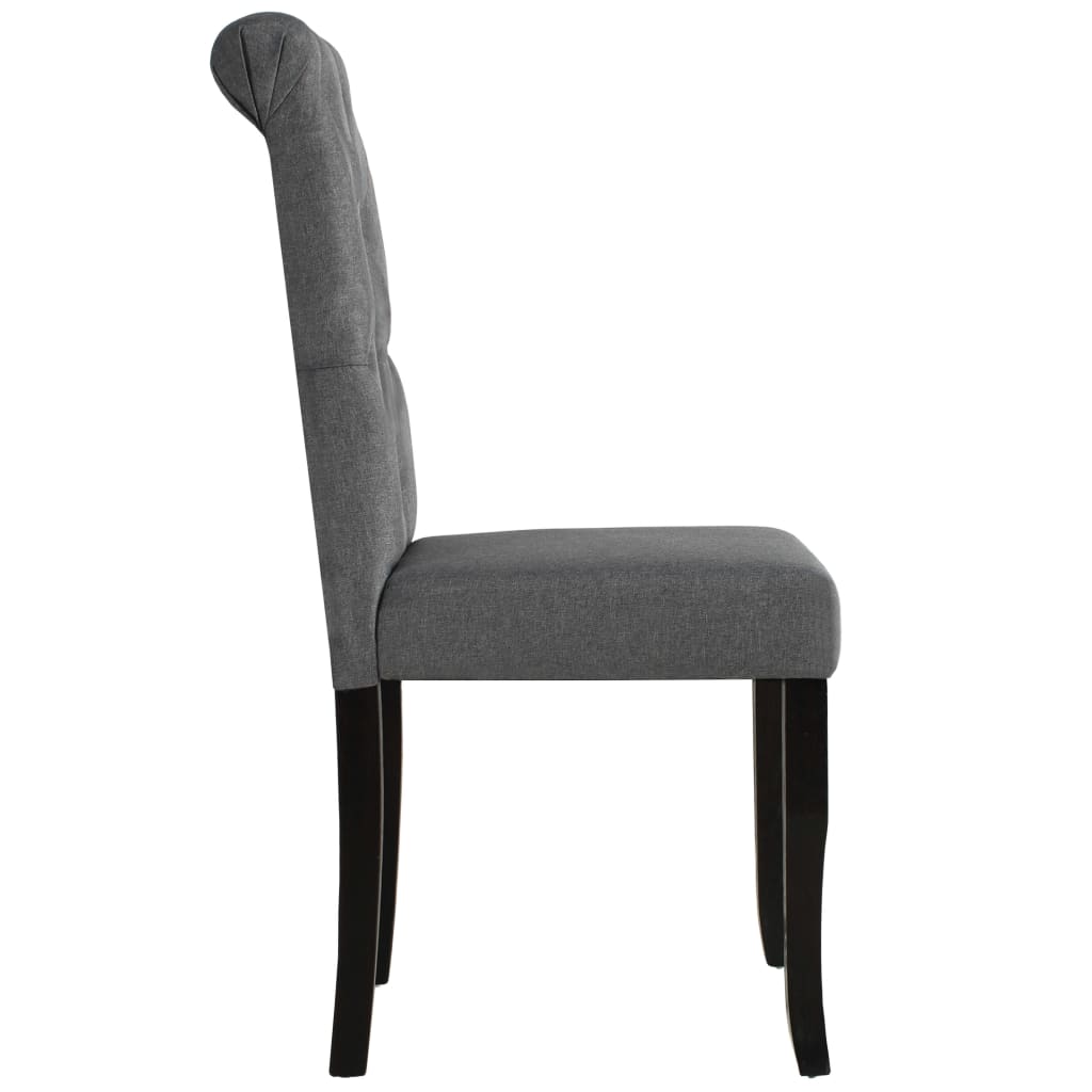 vidaXL Scaune de bucătărie pivotante, 4 buc., gri închis, textil vidaXL Scaune de bucătărie pivotante, 4 buc., gri închis, textil