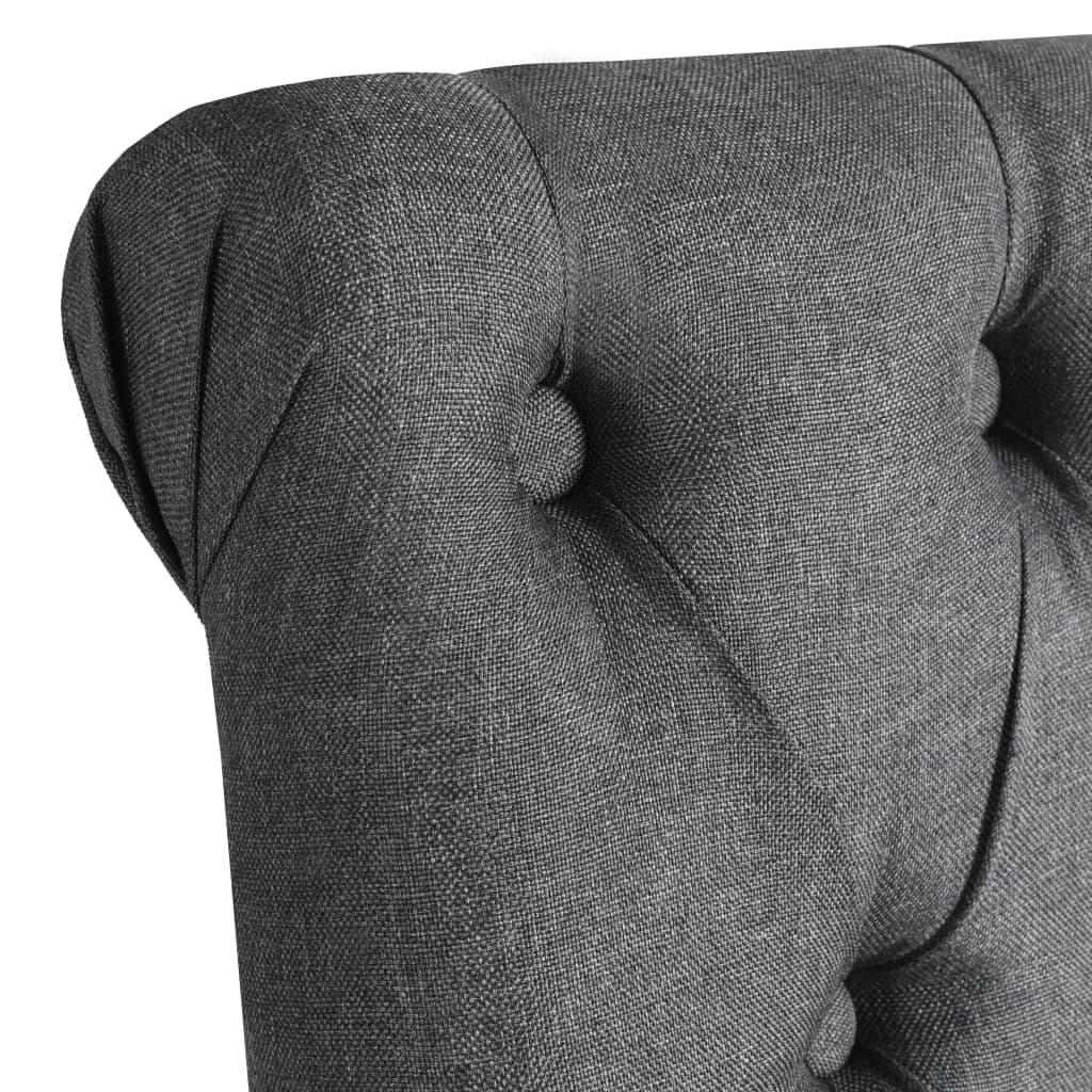 vidaXL Scaune de bucătărie pivotante, 4 buc., gri închis, textil vidaXL Scaune de bucătărie pivotante, 4 buc., gri închis, textil