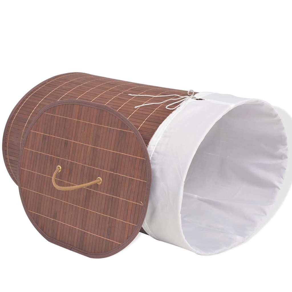 vidaXL Coș de rufe din bambus, oval, maro vidaXL Coș de rufe din bambus, oval, maro