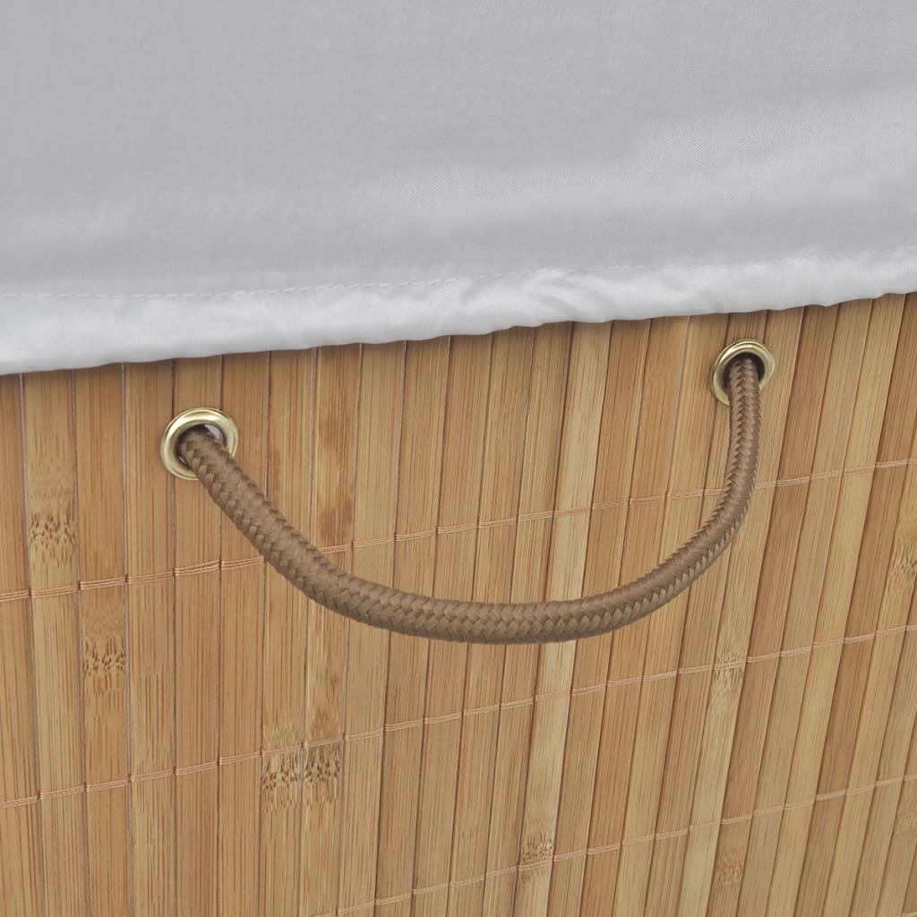 vidaXL Coș de rufe din Bambus Dreptunghiular, Natural vidaXL Coș de rufe din Bambus Dreptunghiular, Natural