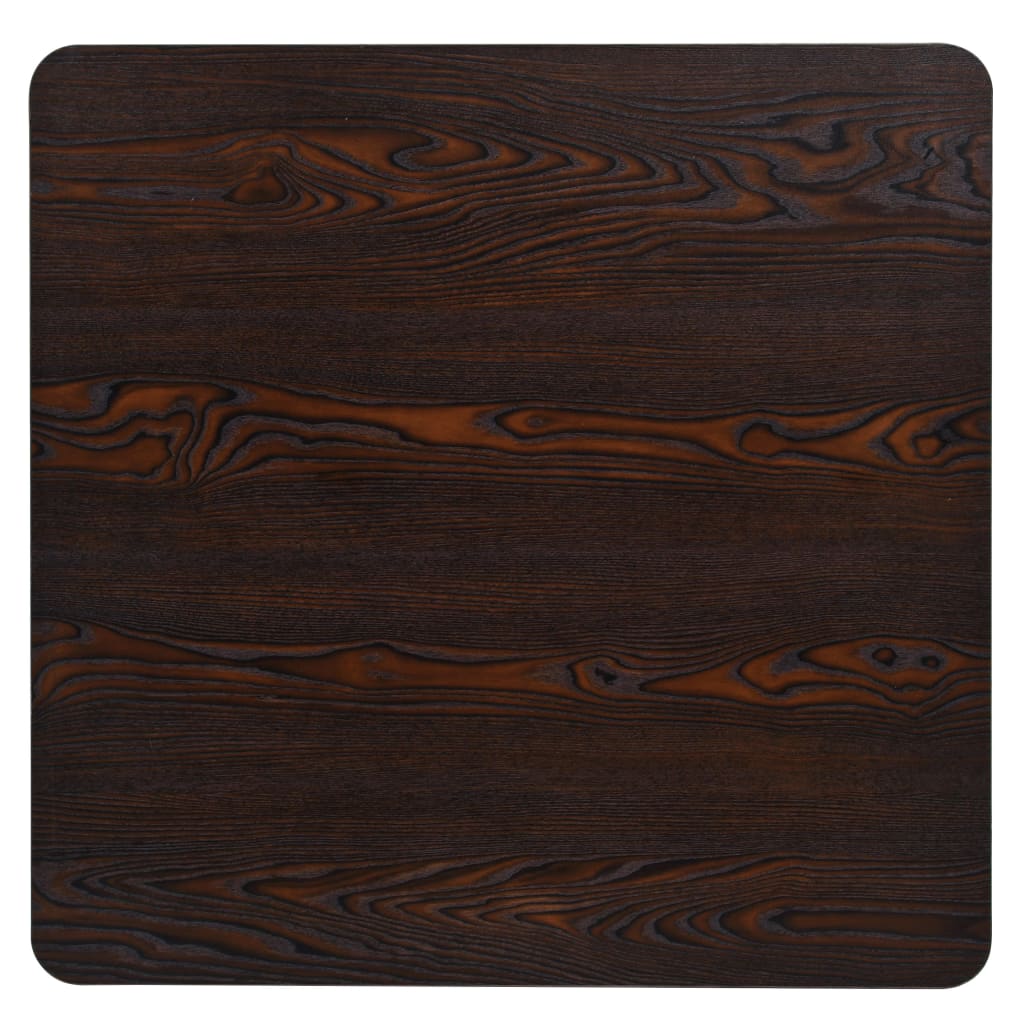 vidaXL Masă bistro, MDF și oțel, pătrată, 80x80x75 cm, Cenușiu închis
