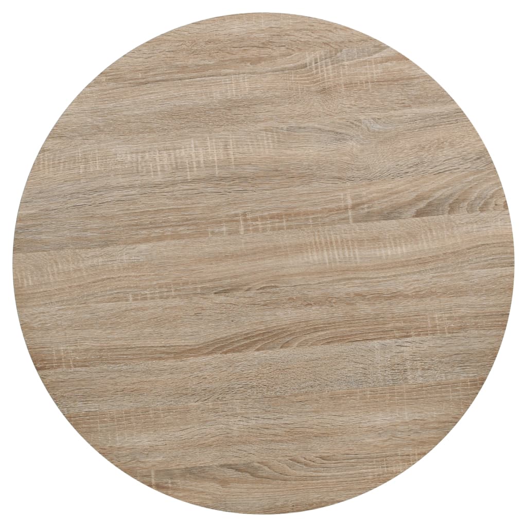 vidaXL Masă bistro, MDF și oțel, rotundă, 80x75 cm, culoare stejar