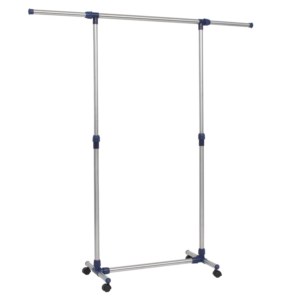 vidaXL Cuier haine reglabil, argintiu, 165x44x150 cm, oțel inoxidabil vidaXL Cuier haine reglabil, argintiu, 165x44x150 cm, oțel inoxidabil