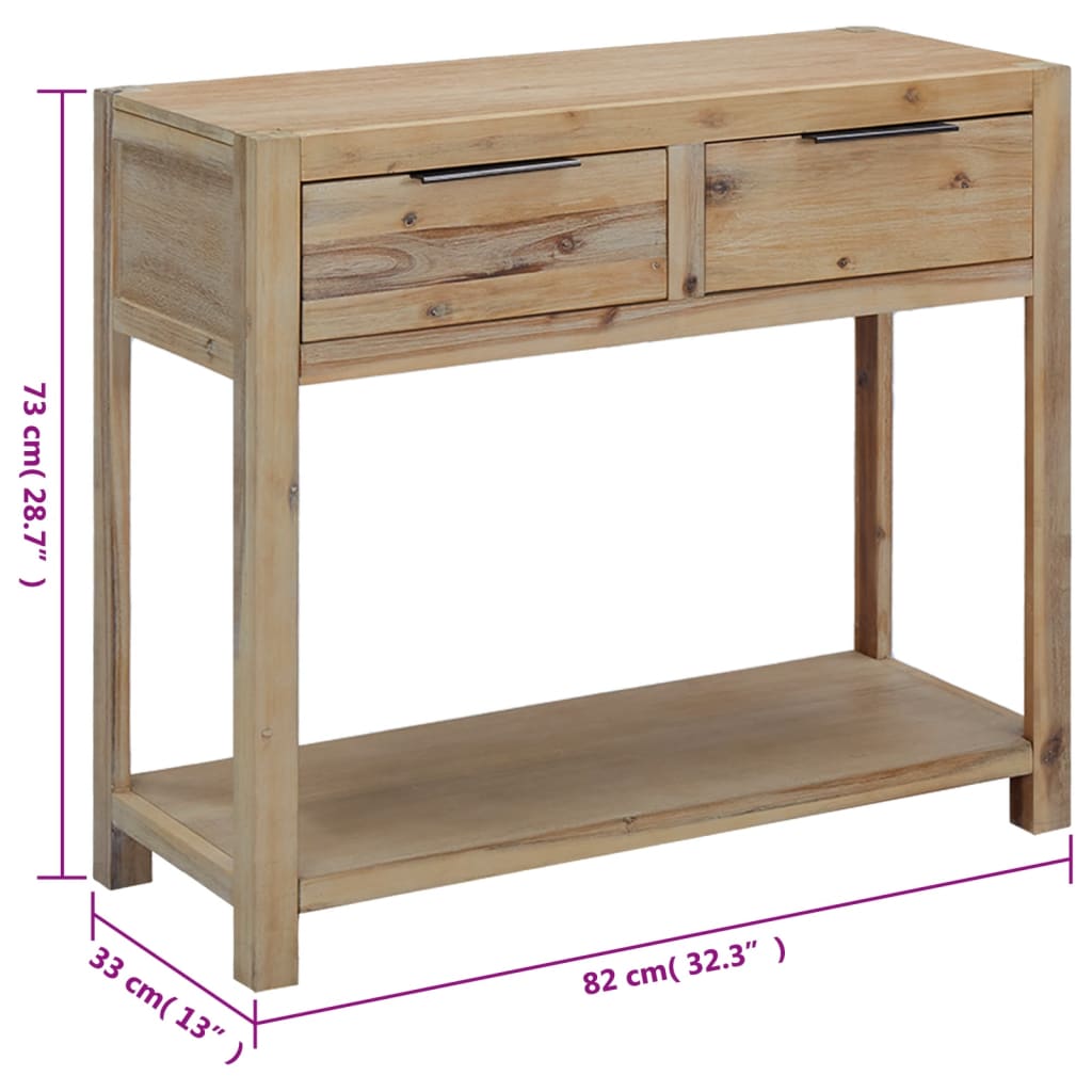 vidaXL Masă consolă, 82x33x73 cm, lemn masiv de acacia vidaXL Masă consolă, 82x33x73 cm, lemn masiv de acacia
