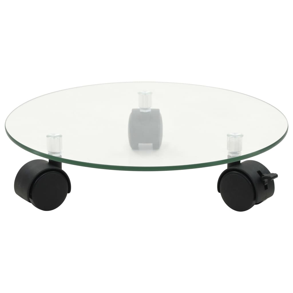 vidaXL Suport cu role pentru plante, 2 buc., 28 cm, sticlă, rotund vidaXL Suport cu role pentru plante, 2 buc., 28 cm, sticlă, rotund