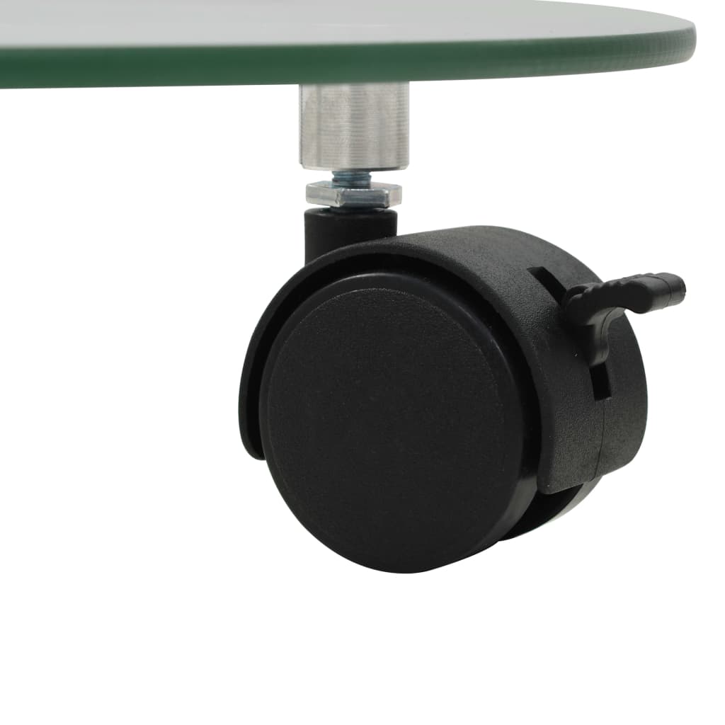 vidaXL Suport cu role pentru plante, 2 buc., 28 cm, sticlă, rotund vidaXL Suport cu role pentru plante, 2 buc., 28 cm, sticlă, rotund