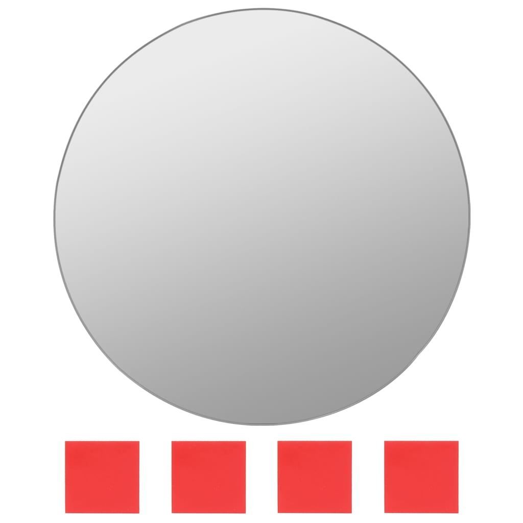 vidaXL Set oglindă de perete, 7 piese, sticlă, rotundă