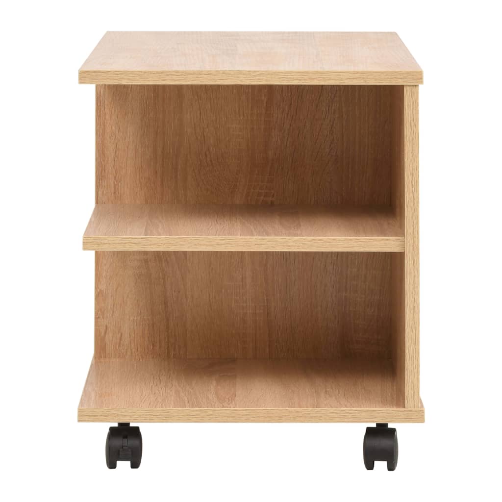 vidaXL Raft rulant, 50 x 35 x 42 cm, stejar vidaXL Raft rulant, 50 x 35 x 42 cm, stejar