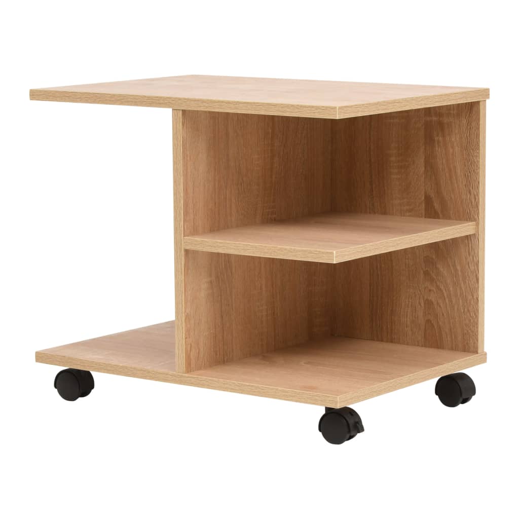 vidaXL Raft rulant, 50 x 35 x 42 cm, stejar vidaXL Raft rulant, 50 x 35 x 42 cm, stejar