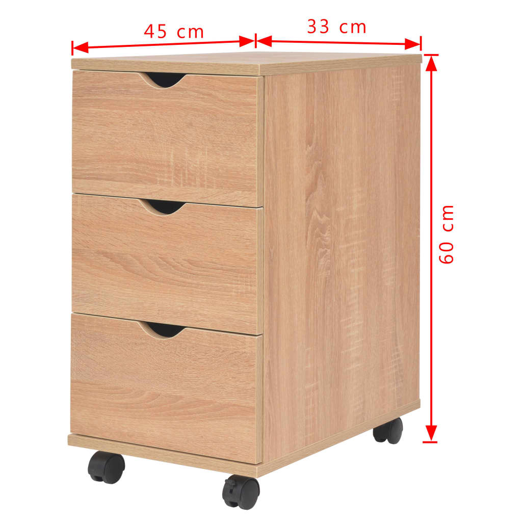 vidaXL Unitate cu sertar, stejar, 33x45x60 cm vidaXL Unitate cu sertar, stejar, 33x45x60 cm