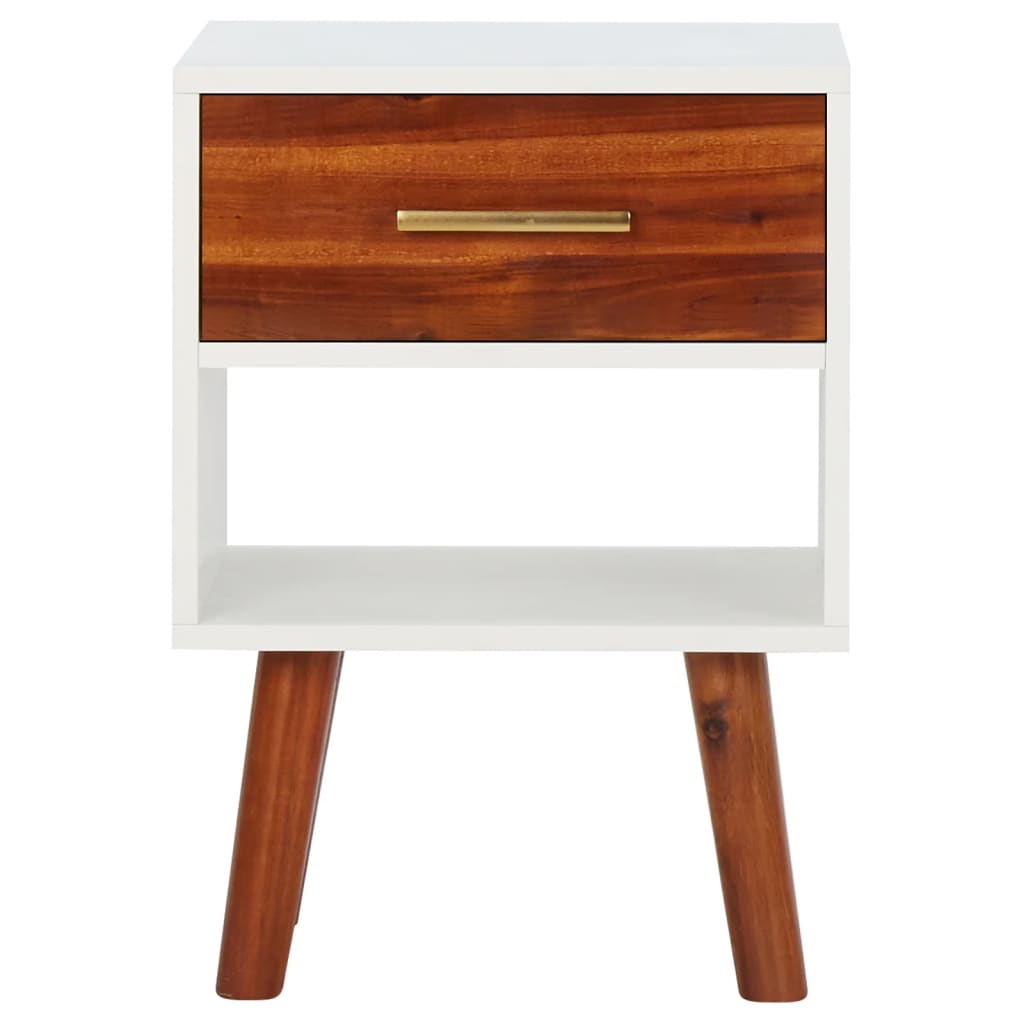 vidaXL Noptieră, 40x30x57 cm, lemn masiv de acacia, vidaXL Noptieră, 40x30x57 cm, lemn masiv de acacia,