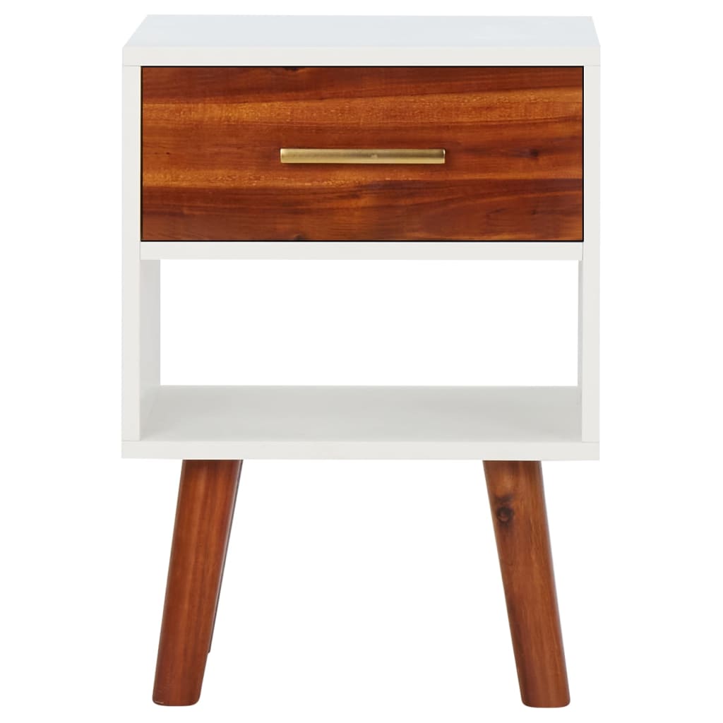 vidaXL Noptiere, 2 buc., 40x30x57 cm, lemn masiv de acacia