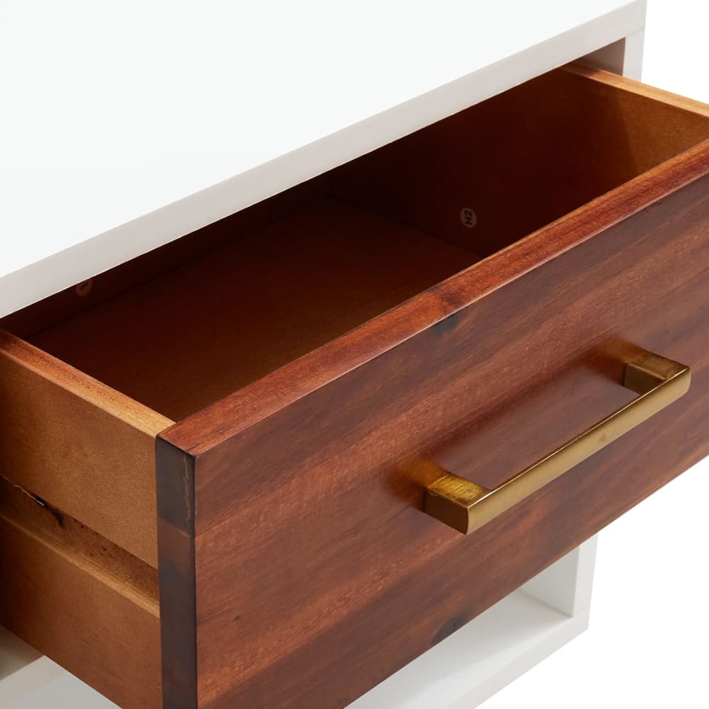 vidaXL Noptiere, 2 buc., 40x30x57 cm, lemn masiv de acacia