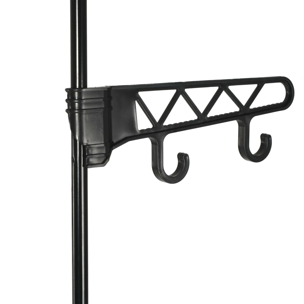 vidaXL Cuier haine, oțel și textil nețesut, 55x28,5x175 cm Negru vidaXL Cuier haine, oțel și textil nețesut, 55x28,5x175 cm Negru