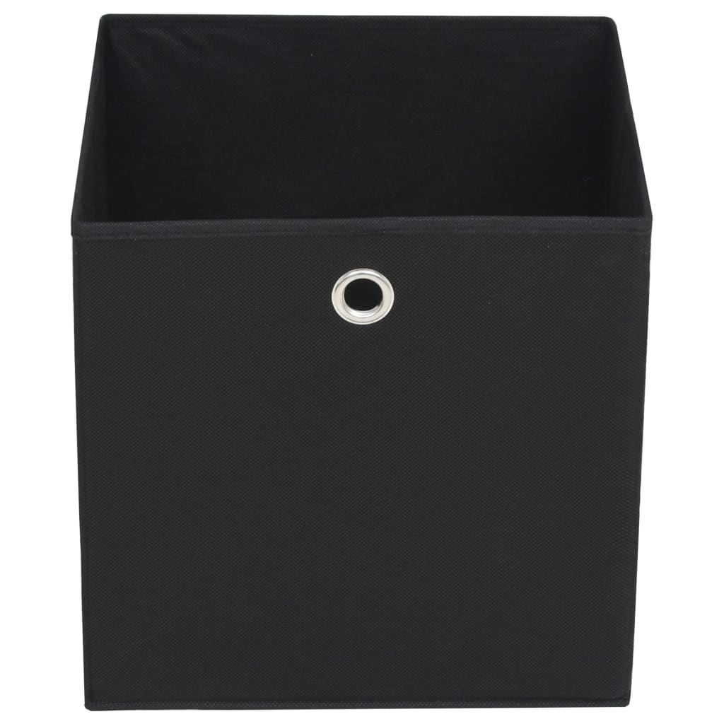 vidaXL Cutii de depozitare, 4 buc., negru 32x32x32 cm material nețesut vidaXL Cutii de depozitare, 4 buc., negru 32x32x32 cm material nețesut