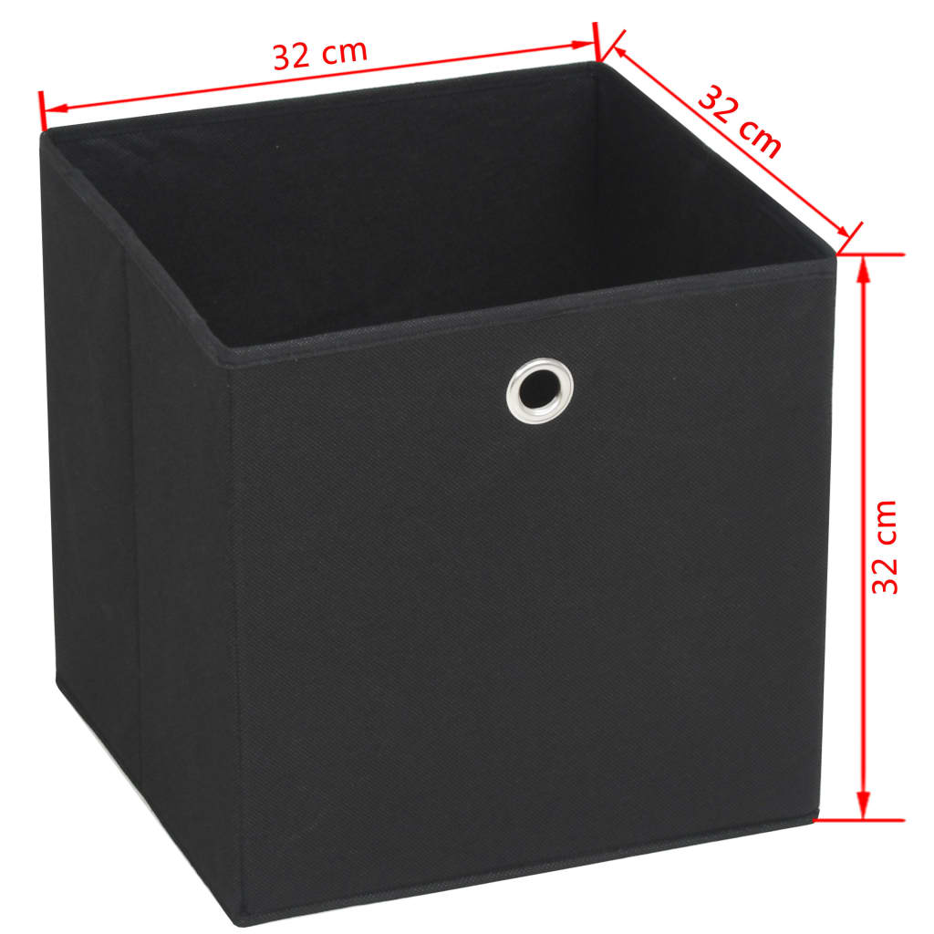 vidaXL Cutii de depozitare, 4 buc., negru 32x32x32 cm material nețesut vidaXL Cutii de depozitare, 4 buc., negru 32x32x32 cm material nețesut