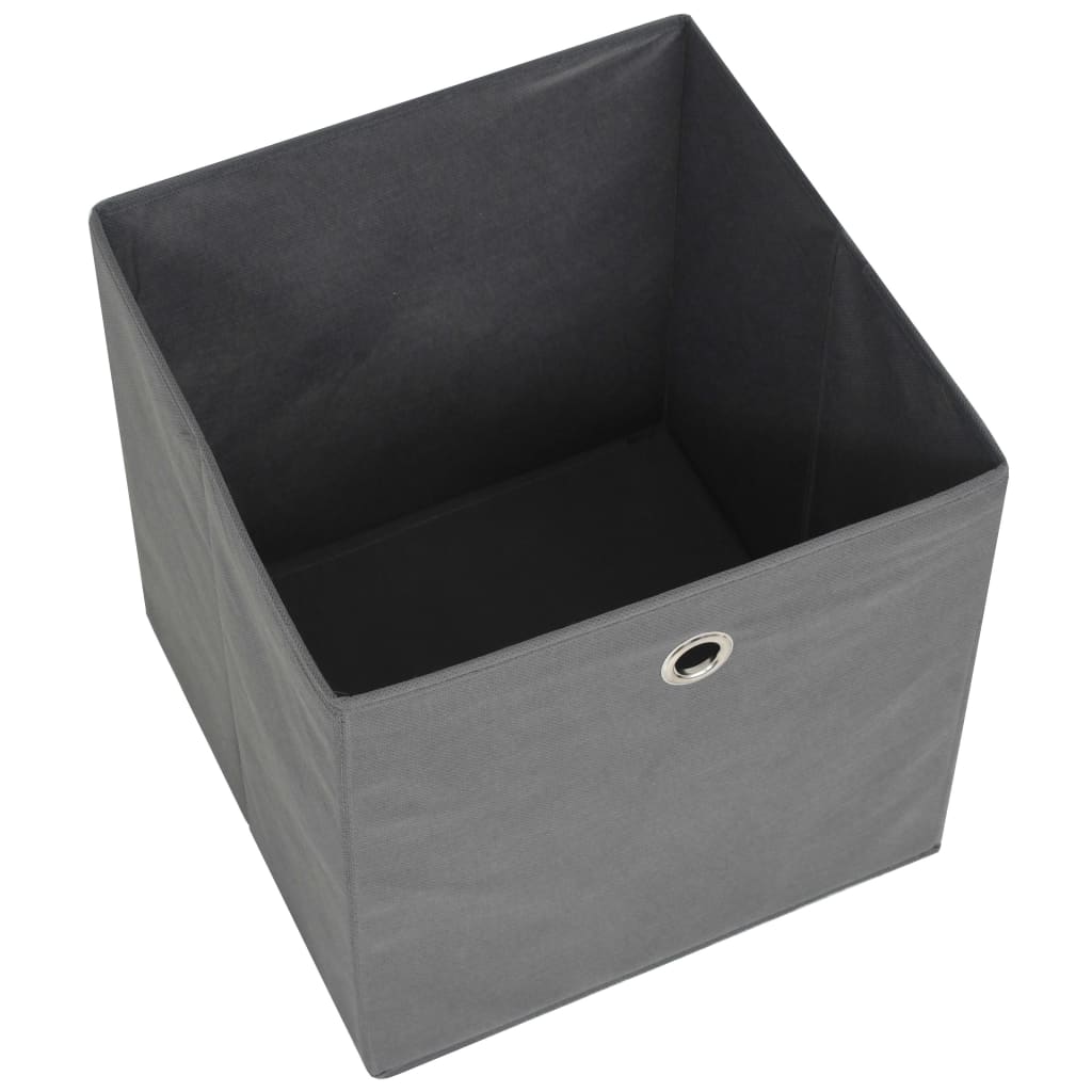 vidaXL Cutii de depozitare, 4 buc, material nețesut, 32x32x32 cm, Gri vidaXL Cutii de depozitare, 4 buc, material nețesut, 32x32x32 cm, Gri