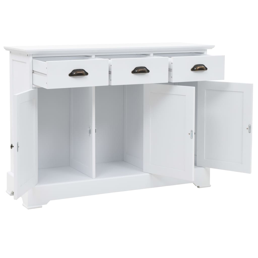 vidaXL Dulap cu 3 uși, 105x35x77,5 cm, MDF și lemn de pin vidaXL Dulap cu 3 uși, 105x35x77,5 cm, MDF și lemn de pin