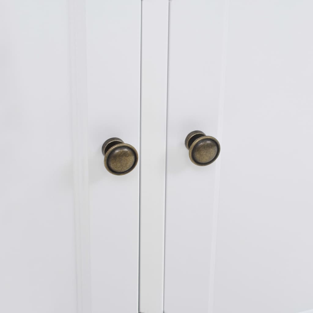 vidaXL Dulap cu 3 uși, 105x35x77,5 cm, MDF și lemn de pin vidaXL Dulap cu 3 uși, 105x35x77,5 cm, MDF și lemn de pin