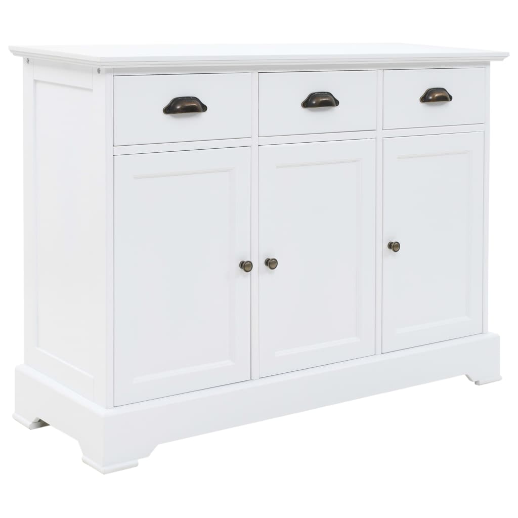 vidaXL Dulap cu 3 uși, 105x35x77,5 cm, MDF și lemn de pin vidaXL Dulap cu 3 uși, 105x35x77,5 cm, MDF și lemn de pin