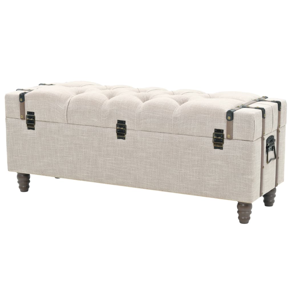 vidaXL Set bancă depozitare 3 buc, lemn masiv și oțel, 112x37x45 cm