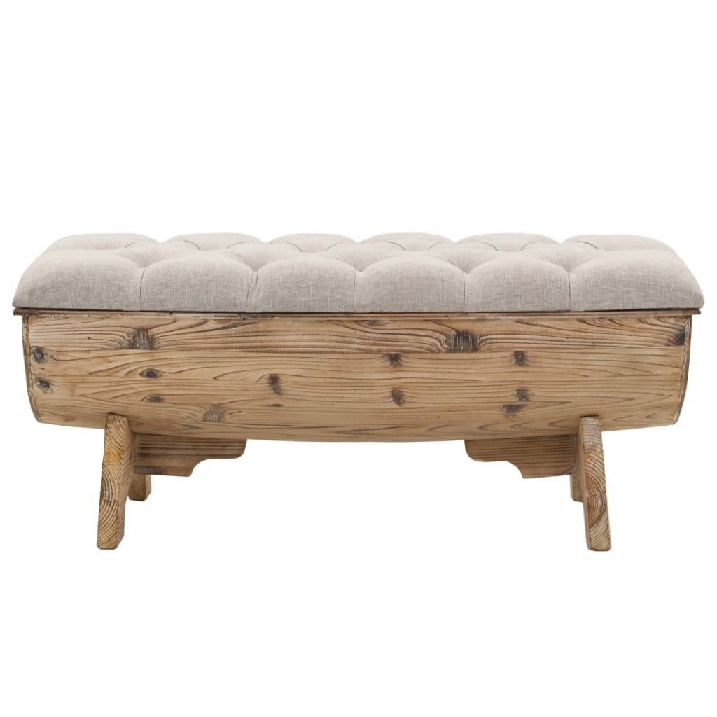 vidaXL Bancă depozitare, Lemn masiv și material textil 103x51x44 cm vidaXL Bancă depozitare, Lemn masiv și material textil 103x51x44 cm