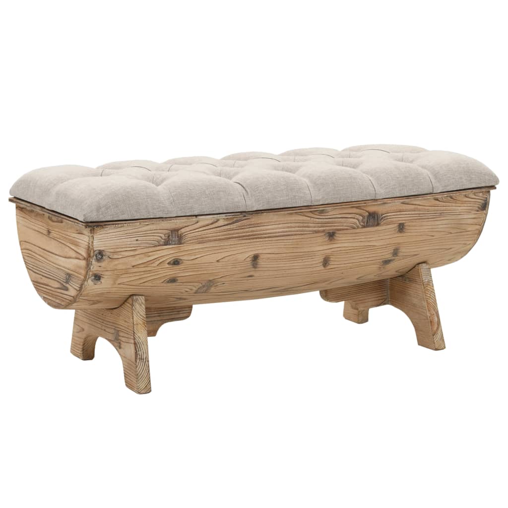 vidaXL Bancă depozitare, Lemn masiv și material textil 103x51x44 cm vidaXL Bancă depozitare, Lemn masiv și material textil 103x51x44 cm