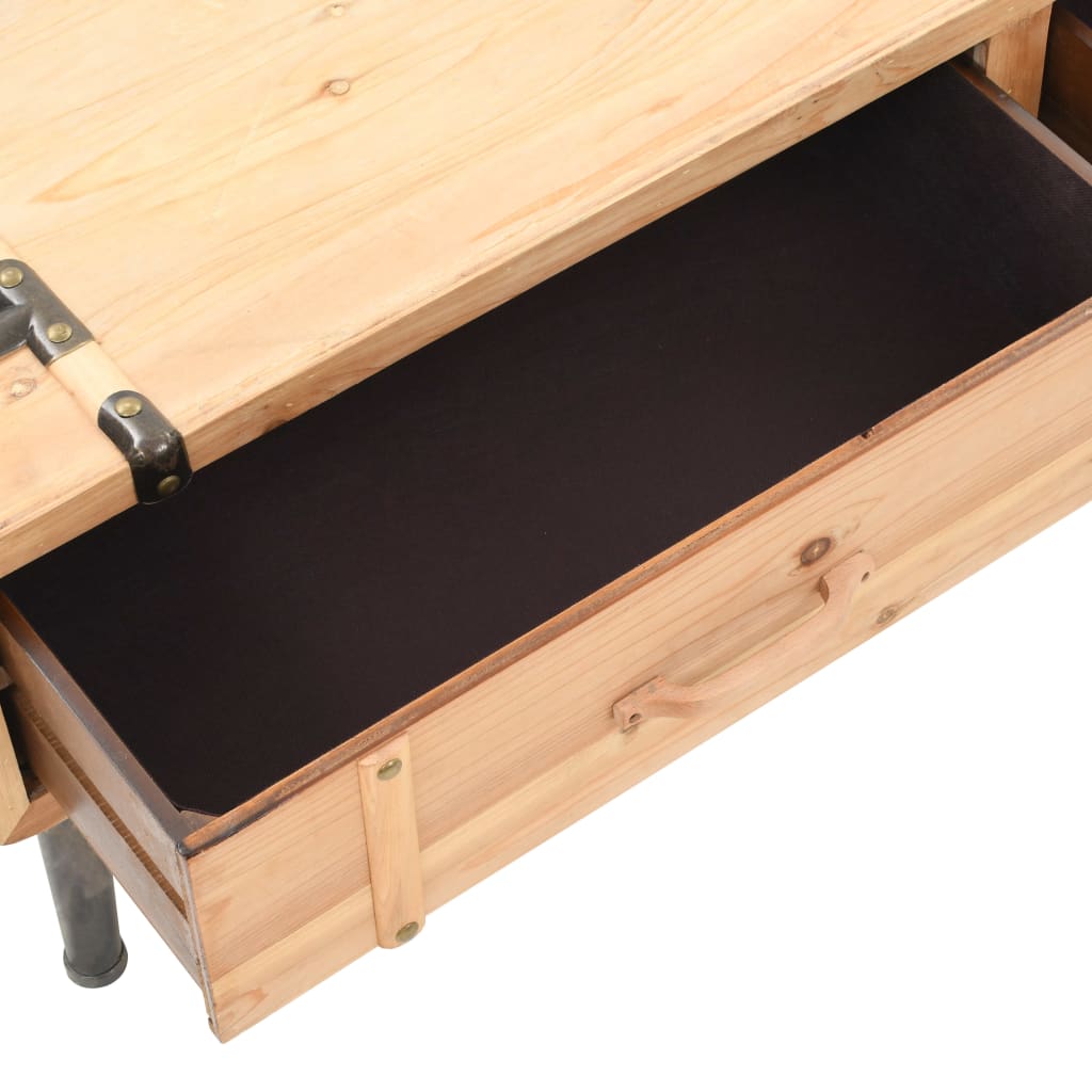 vidaXL Dulap TV din lemn masiv de brad, 120x33x35 cm