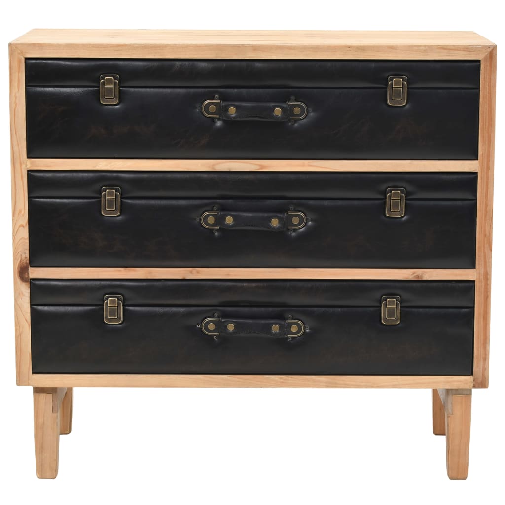 vidaXL Dulap cu sertare, lemn masiv de brad, 80 x 36 x 75 cm
