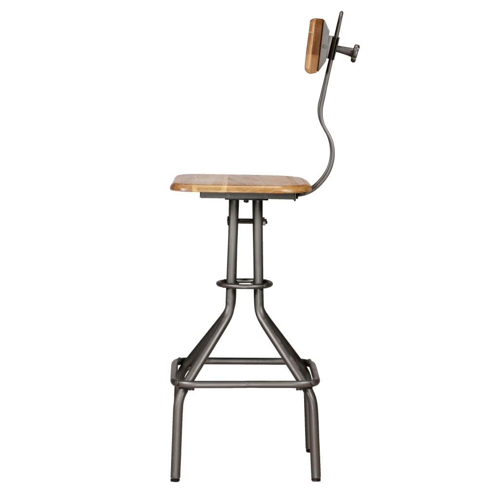 vidaXL Scaune de bar, 2 buc., lemn masiv de tec reciclat vidaXL Scaune de bar, 2 buc., lemn masiv de tec reciclat