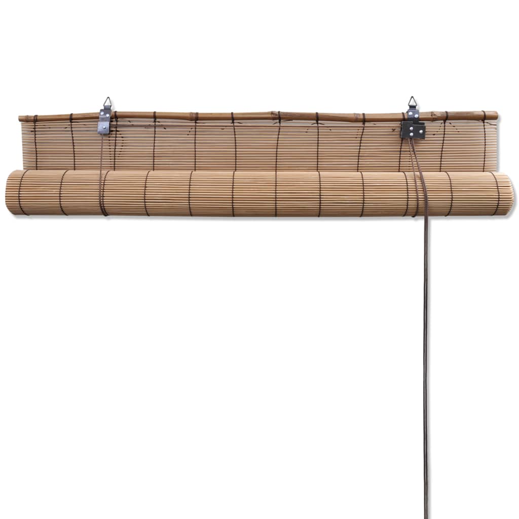 vidaXL Jaluzea tip rulou, maro, 140 x 220 cm, bambus