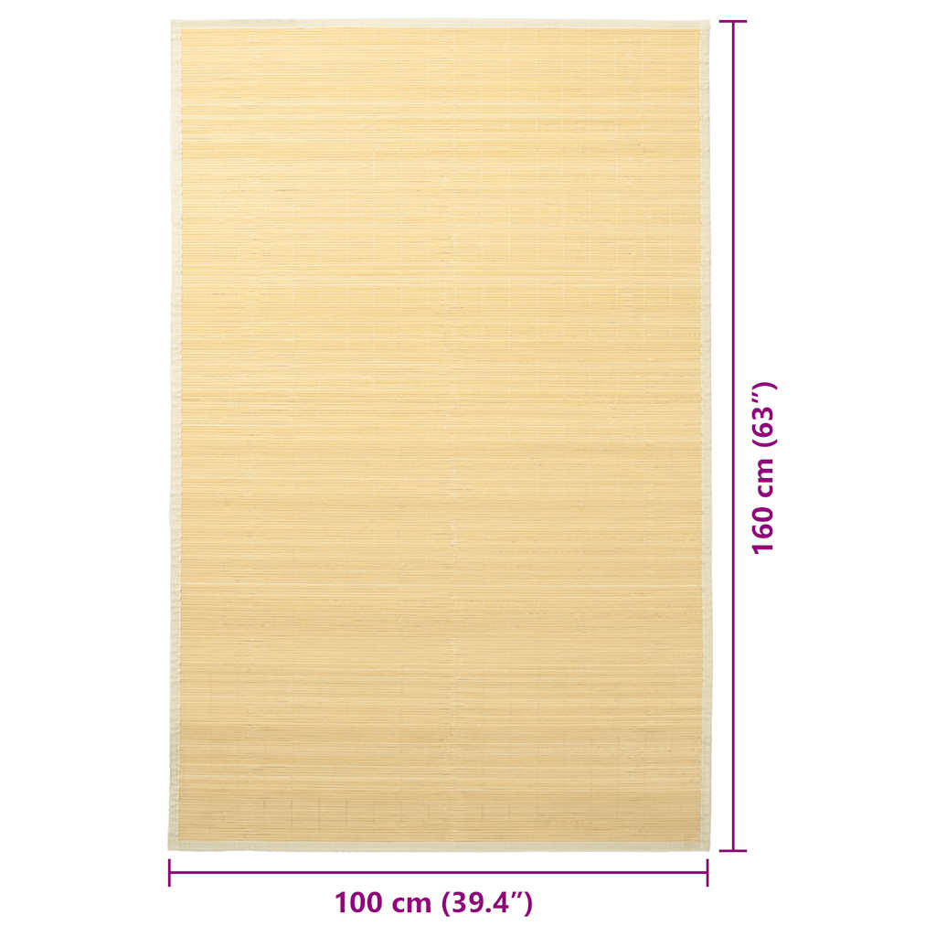 vidaXL Covor din bambus, natural, 100 x 160 cm vidaXL Covor din bambus, natural, 100 x 160 cm