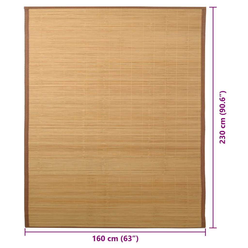 vidaXL Covor din bambus, 160 x 230 cm, maro