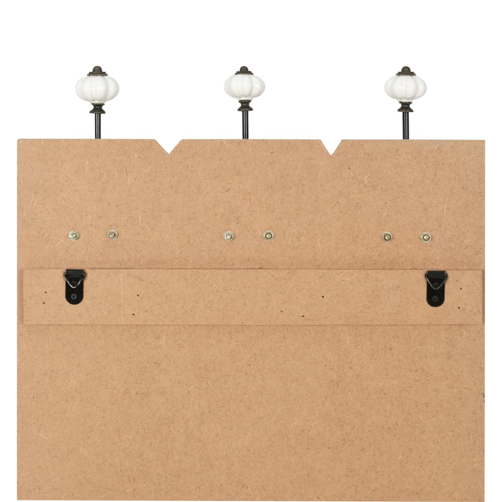 vidaXL Cuier de perete cu 6 cârlige, 120 x 40 cm, LIVE LIFE vidaXL Cuier de perete cu 6 cârlige, 120 x 40 cm, LIVE LIFE