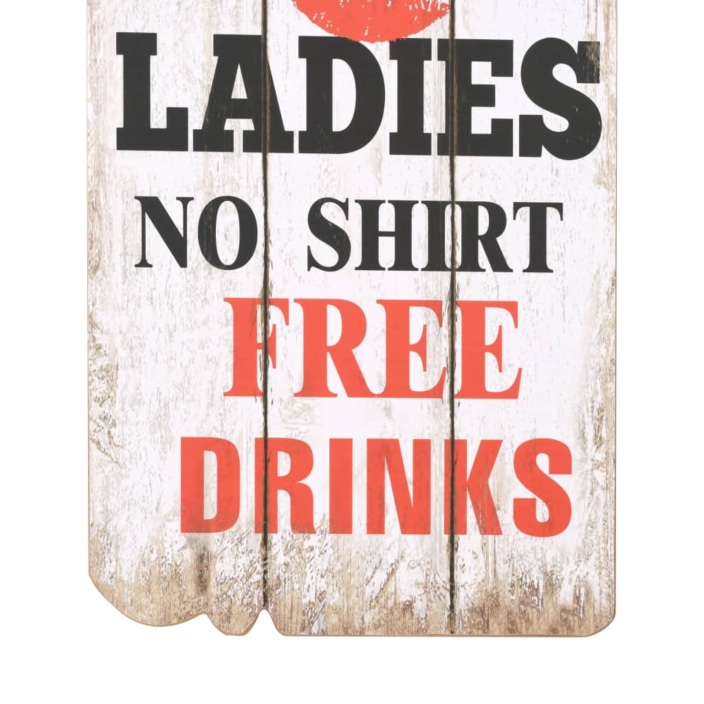 vidaXL Cuier de perete cu 6 cârlige MEN LADIES, 120 x 40 cm vidaXL Cuier de perete cu 6 cârlige MEN LADIES, 120 x 40 cm