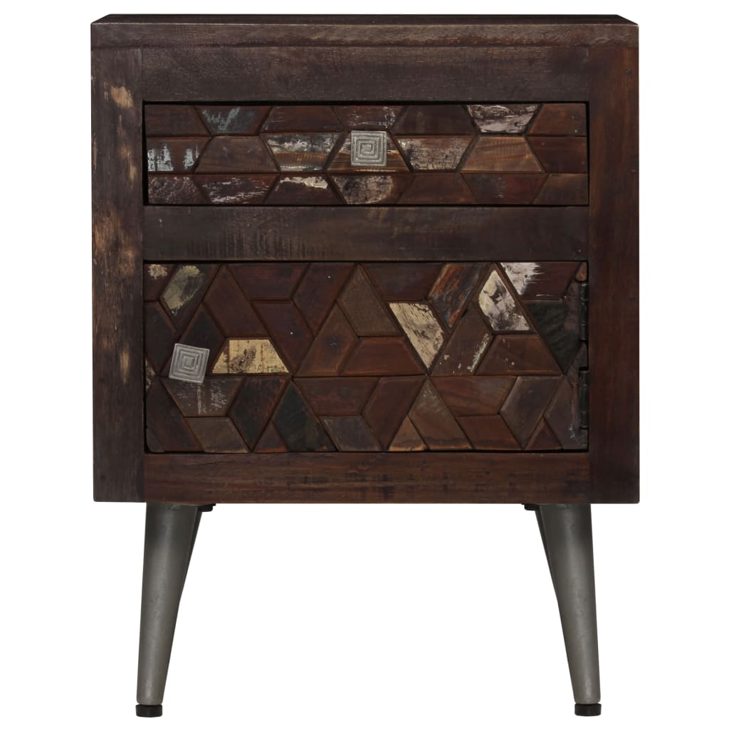 vidaXL Noptieră, 40 x 30 x 50 cm, lemn masiv reciclat vidaXL Noptieră, 40 x 30 x 50 cm, lemn masiv reciclat