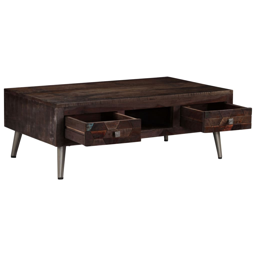 vidaXL Măsuță de cafea, 100 x 60 x 35 cm, lemn masiv reciclat vidaXL Măsuță de cafea, 100 x 60 x 35 cm, lemn masiv reciclat