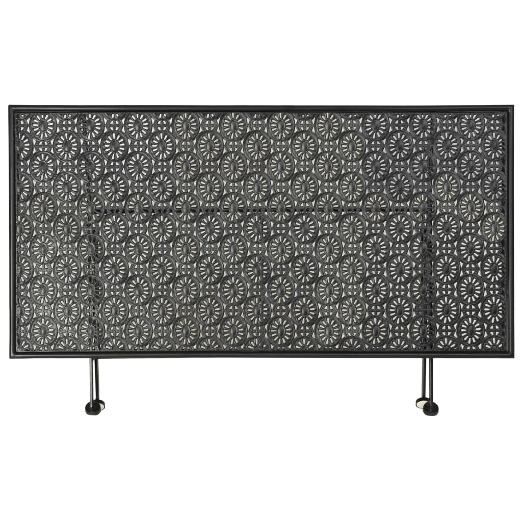vidaXL Măsuță de cafea pliabilă, vintage, negru, 100x50x45 cm, metal