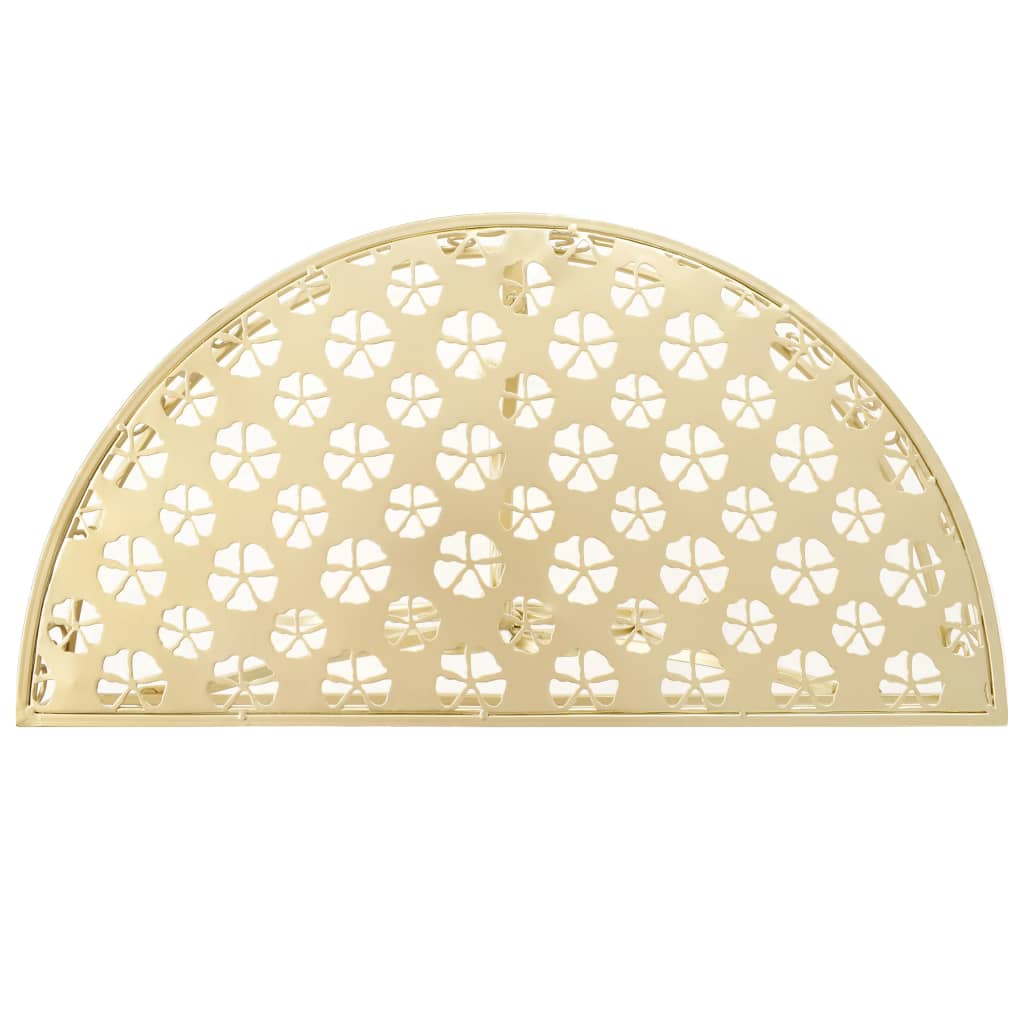 vidaXL Masă laterală stil vintage semirotundă metal 72x36x74 cm auriu vidaXL Masă laterală stil vintage semirotundă metal 72x36x74 cm auriu