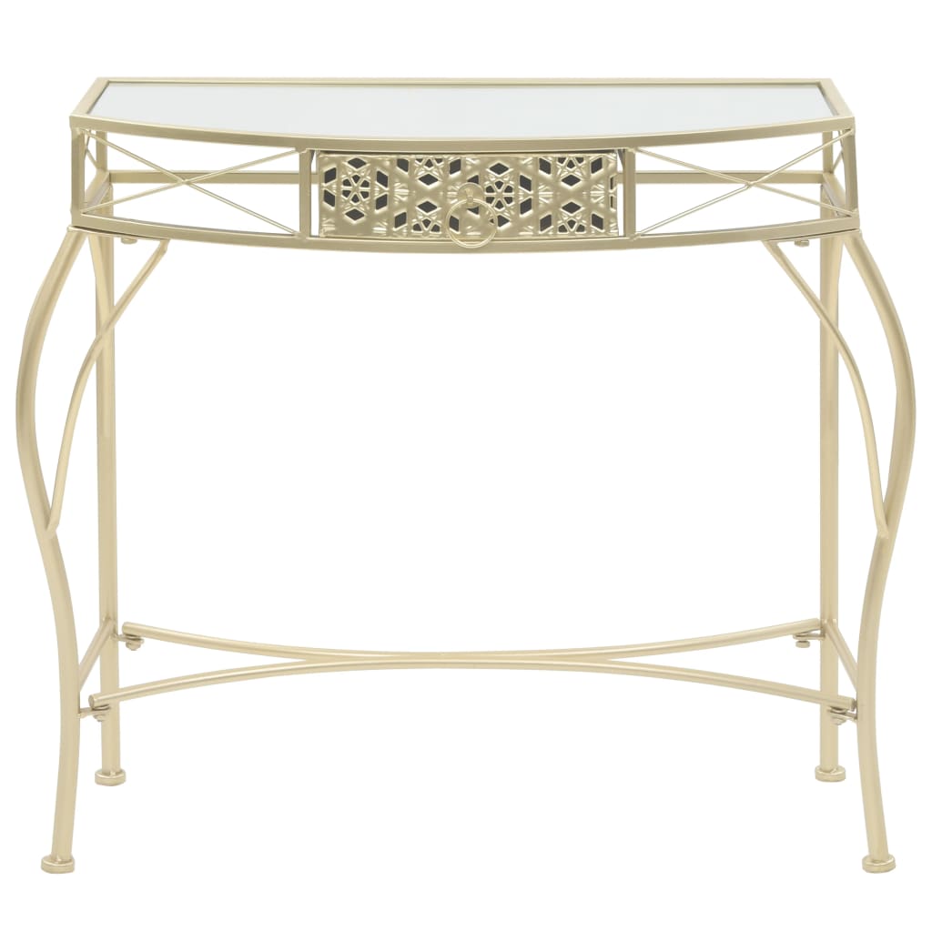 vidaXL Masă laterală stil franțuzesc, auriu, 82 x 39 x 76 cm, metal vidaXL Masă laterală stil franțuzesc, auriu, 82 x 39 x 76 cm, metal