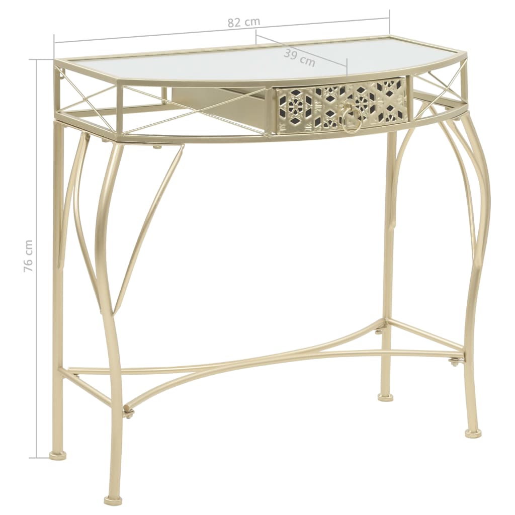 vidaXL Masă laterală stil franțuzesc, auriu, 82 x 39 x 76 cm, metal vidaXL Masă laterală stil franțuzesc, auriu, 82 x 39 x 76 cm, metal