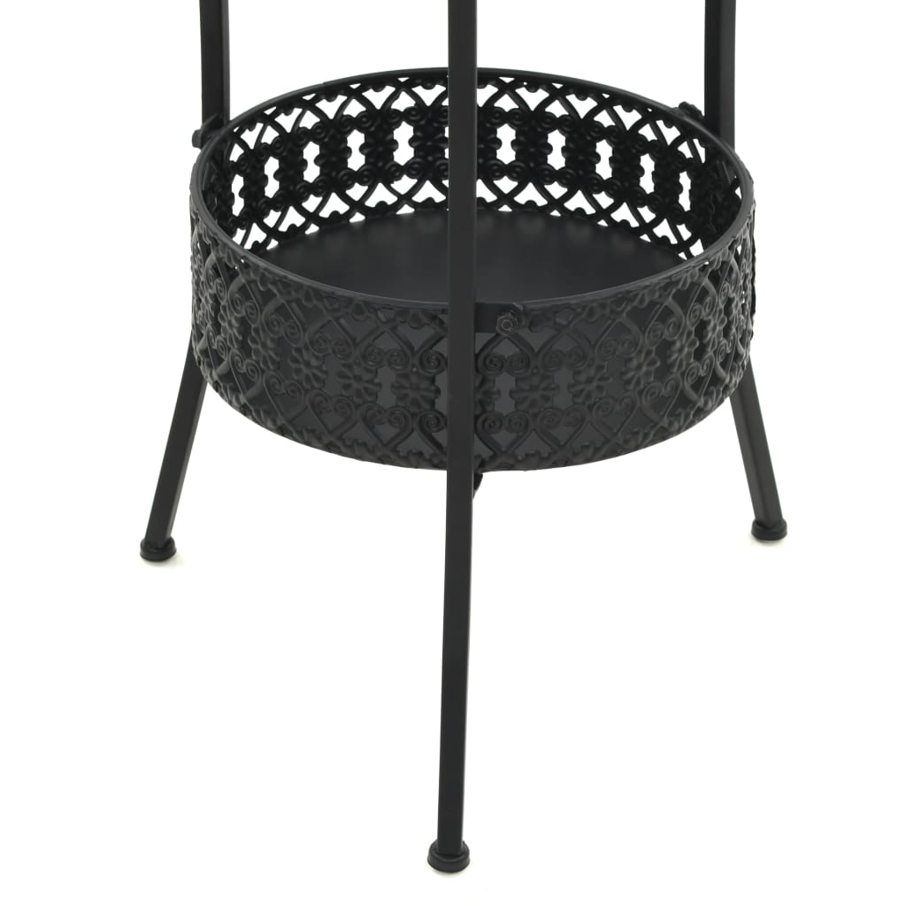 vidaXL Masă de bistro, negru, 40 x 70 cm, metal vidaXL Masă de bistro, negru, 40 x 70 cm, metal